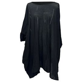 T-shirt tunica Rick Owens in cotone nero