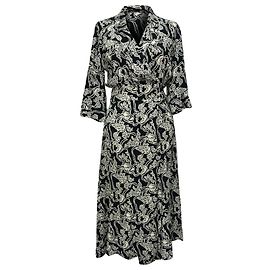 Vestido midi cruzado estampado Ba&Sh en viscosa negra