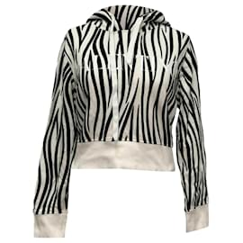 Valentino Cropped Hoodie aus weißer Baumwolle mit Print - Valentino Garavani