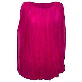 Camicetta arricciata Rick Owens in seta rosa