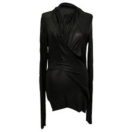 Rick Owens Magnetic Langarmshirt aus schwarzer Viskose