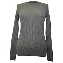 Gucci figurbetont gestrickter Pullover aus schwarzer Wolle