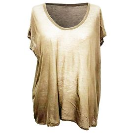 Rick Owens Rundhals-T-Shirt aus grauer Baumwolle
