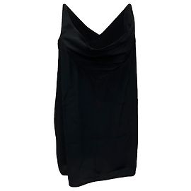 Canotta con scollo a cappuccio Rick Owens in acetato nero