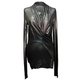Rick Owens Magnetic Langarmshirt aus schwarzer Viskose