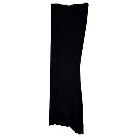 Falda maxi recta Rick Owens en viscosa negra