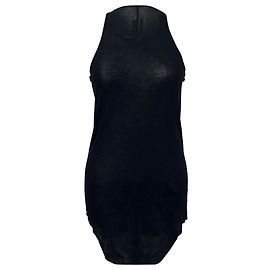 Top sin mangas asimétrico Rick Owens en algodón negro
