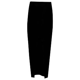 Falda midi ajustada Rick Owens en viscosa negra