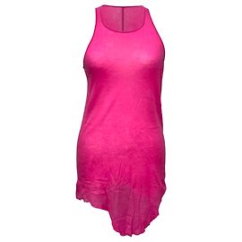 Top de tirantes asimétrico Rick Owens en algodón rosa