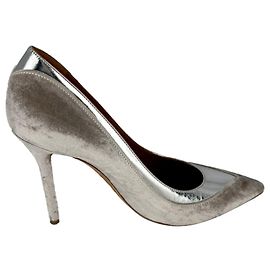 Autre Marque Malone Souliers Pointed Pumps aus silbernem Samt