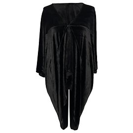 Top Em Oversized in velluto nero Rick Owens