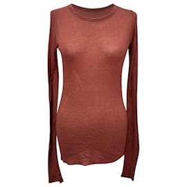 Rick Owens Rippstrick-Top aus roter Viskose
