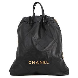 Borsa Chanel nera in pelle di vitello lucida