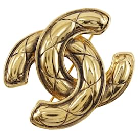 Spilla Chanel Vintage Gold Plated Coco Mark