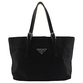 Borsa Tote PRADA con placca logo PRADA
