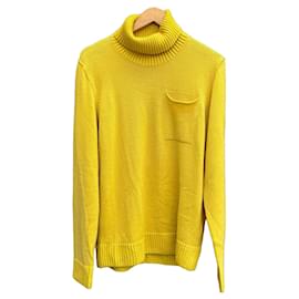 Stone Island Gelber Woll-Rollkragenpullover
