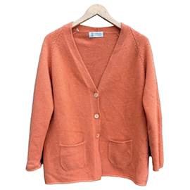 Brunello Cucinelli Kaschmir Strickcardigan Orange