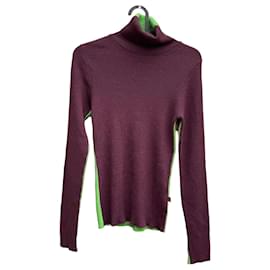 Dolce & Gabbana gerippter Rollkragenpullover Lila Grün