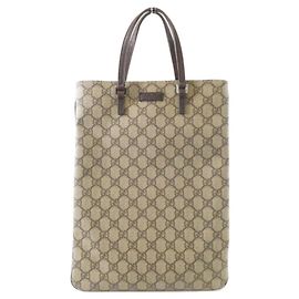Borsa Gucci 117551 Beige e Marrone GG Plus