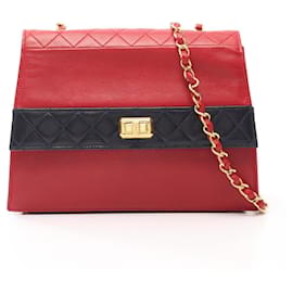 Borsa a Spalla Chanel Matelassé Bicolor Turnlock