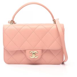 Borsa a mano Chanel Matelassé Leather Top Handle