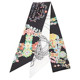 Hermes Twilly Brides de Gala en Fleurs Eyeliner Ribbon Scarf - Hermès