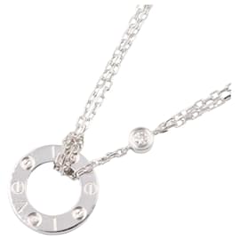 Collana Cartier Love Circle in oro bianco con diamante