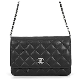 Portafoglio con catena Chanel Matelassé nero
