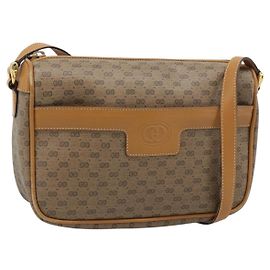 Borsa a Spalla GUCCI Micro GG Supreme PVC Beige Oro 001 14 0412 Auth 189340
