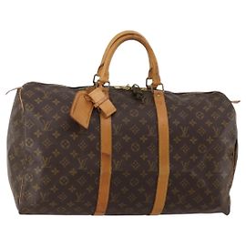 LOUIS VUITTON Monogram Keepall 50 Boston Bag M41426 LV Auth 187419A