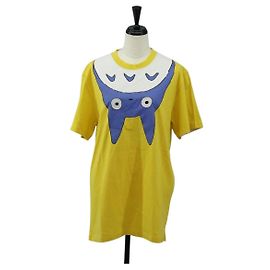 LOEWE �~ Ghibli Totoro T-Shirt Medium Totoro Cotton Yellow Auth 167432SM