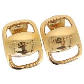 Orecchini Salvatore Ferragamo Vala in metallo oro Autentico am11968V