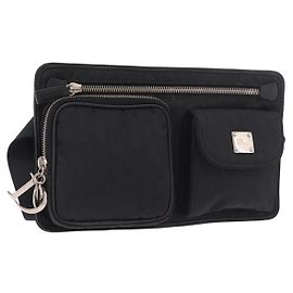 Marsupio Christian Dior Trotter Canvas Nero Argento 188383V