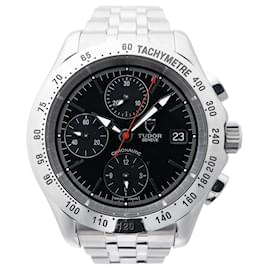 Autre Marque Tudor Chronautic 79380P 832584 SS AT Orologio con Quadrante Nero