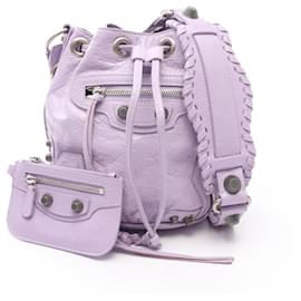 Borsa a secchiello Balenciaga Le Cagole XS in pelle viola