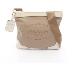 Borsa a mano in jacquard con logo Prada