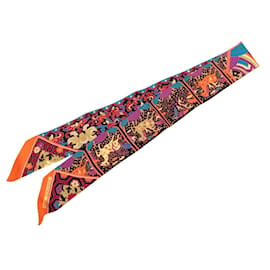 Sciarpa in seta Twilly multicolore Hermes - Hermès