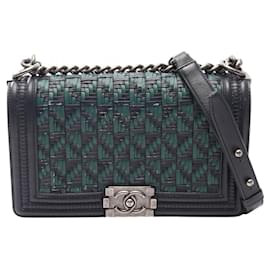 Borsa a tracolla Chanel Boy in pelle intrecciata