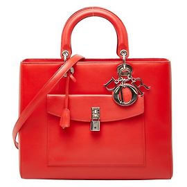 Borsa in pelle rossa Christian Dior