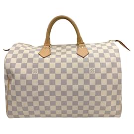 Louis Vuitton Damier Azur Speedy 35 Boston Bag