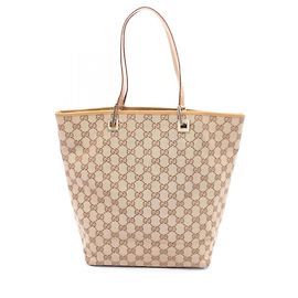 Gucci GG Canvas Tote Bag in Beige und Braun