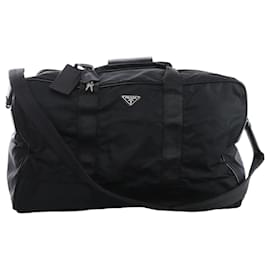 Borsa da viaggio 2Way in nylon Tessuto x pelle Prada Nero
