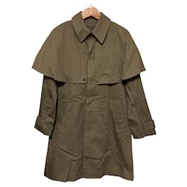Autre Marque Abrigo Poncho Semi Largo con Forro Verde