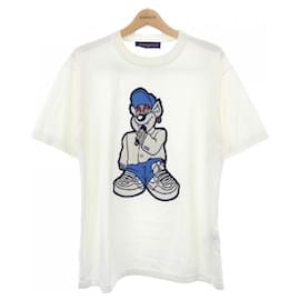Top de punto de manga corta con gráfico Louis Vuitton