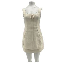 Autre Marque Vestido crema detalle flor