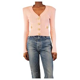 Rosa Cardigan mit Knöpfen - Größe UK 8 - Balmain
