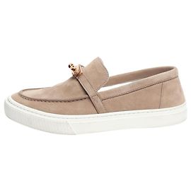 Hermès Slip-On Sneaker aus Wildleder Etoupe Game - Größe EU 39
