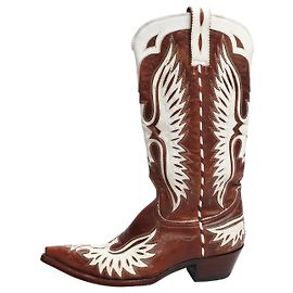 Autre Marque Botas western marrón y blanco - talla EU 39