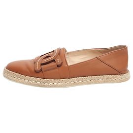 Tod's Espadrilles in pelle marrone - taglia EU 39