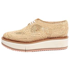 Robert Clergerie Scarpe con zeppa in rafia neutra - taglia EU 39